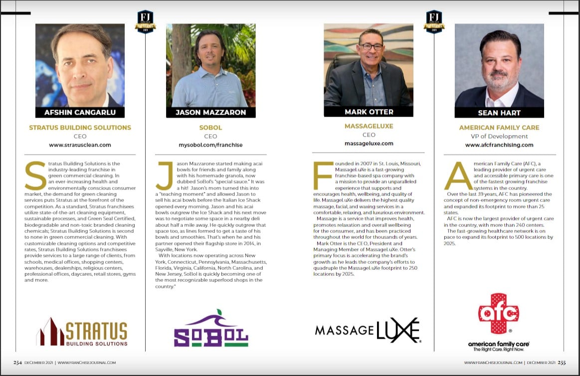 Stratus Building Solutions Top Brands 2022 Franchise Journal