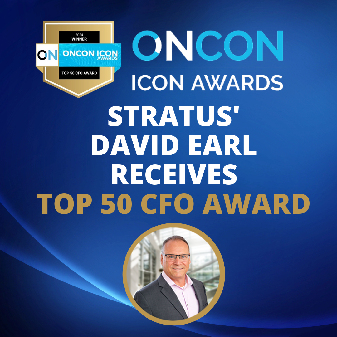 David Earl named Top 50 CFO in the ONCON Icon Awards Stratus Building